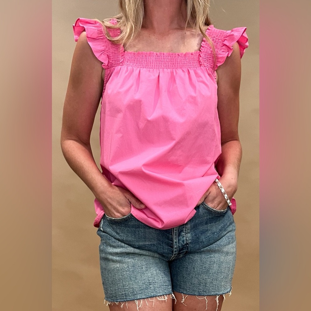 THML 100% Cotton Pink Poplin Blouse